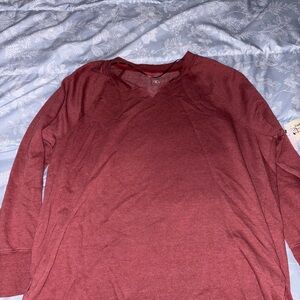 Red Long Sleeve Top